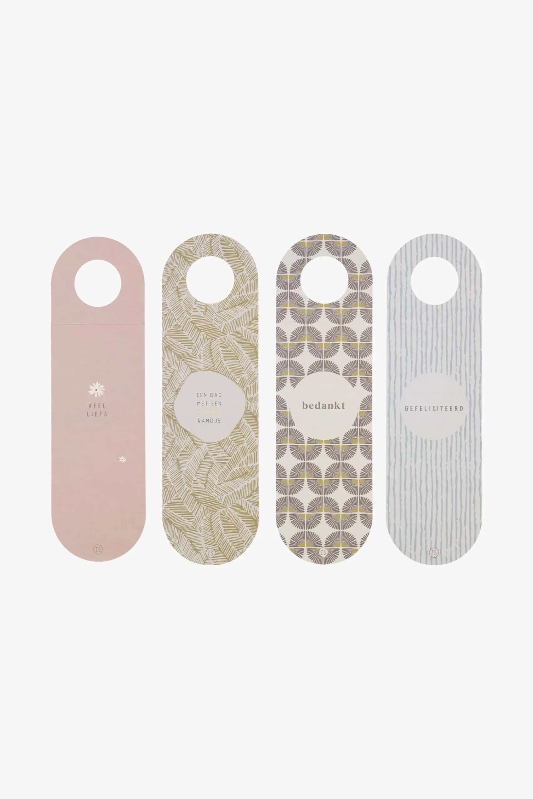 ZUSSS Versiering & Inpakken*4 flessenhangers color multi