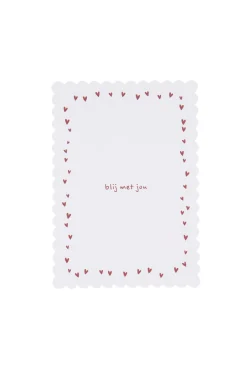 ZUSSS Kaartjes*ansichtkaart blij met jou wit/rood