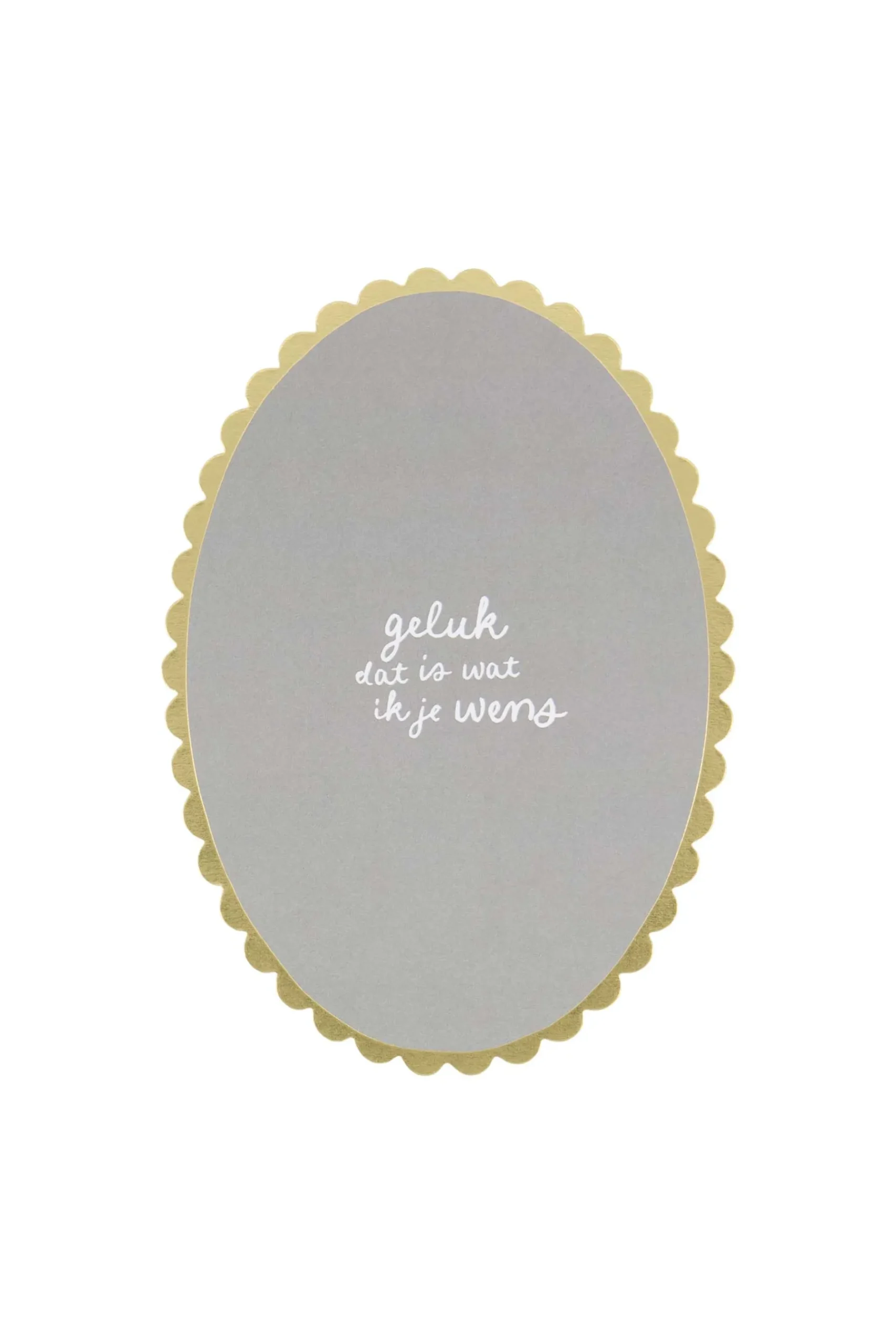 ZUSSS Kaartjes*ansichtkaart geluk grijsblauw/goud