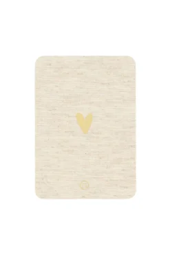 ZUSSS Kaartjes*ansichtkaart hartje linnen