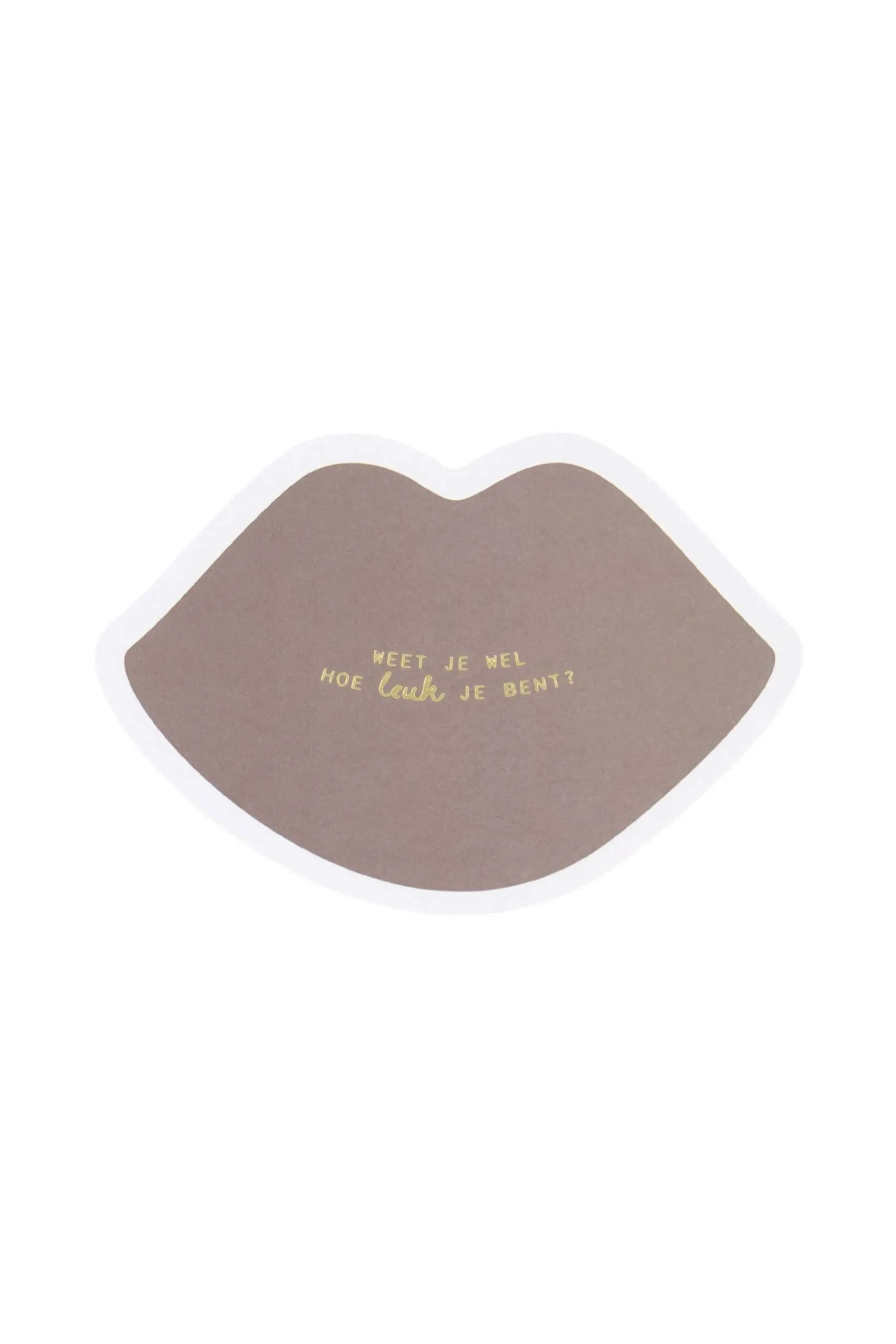 ZUSSS Kaartjes*ansichtkaart kusje antracietgrijs