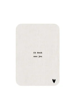 ZUSSS Kaartjes*ansichtkaart ronde hoeken denk aan jou linnen peper&zout