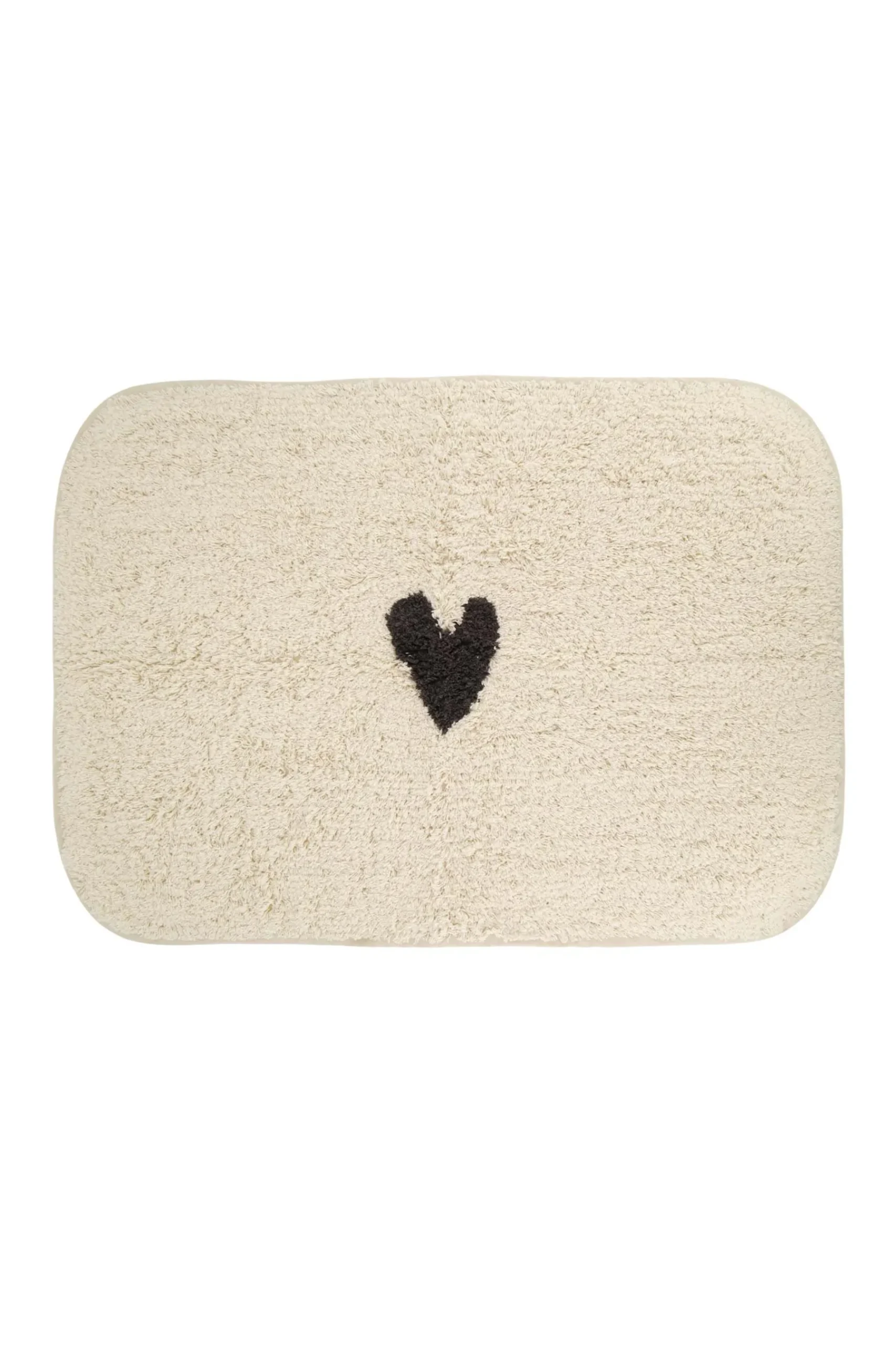 ZUSSS Bad*badmat hartje antracietgrijs/off white antracietgrijs/offwhite