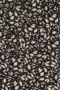 ZUSSS Tops*blouse blaadjes print zwart