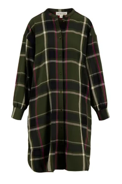 ZUSSS Jurkjes & Rokken*blousejurk met ruit donkergroen