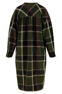 ZUSSS Jurkjes & Rokken*blousejurk met ruit donkergroen