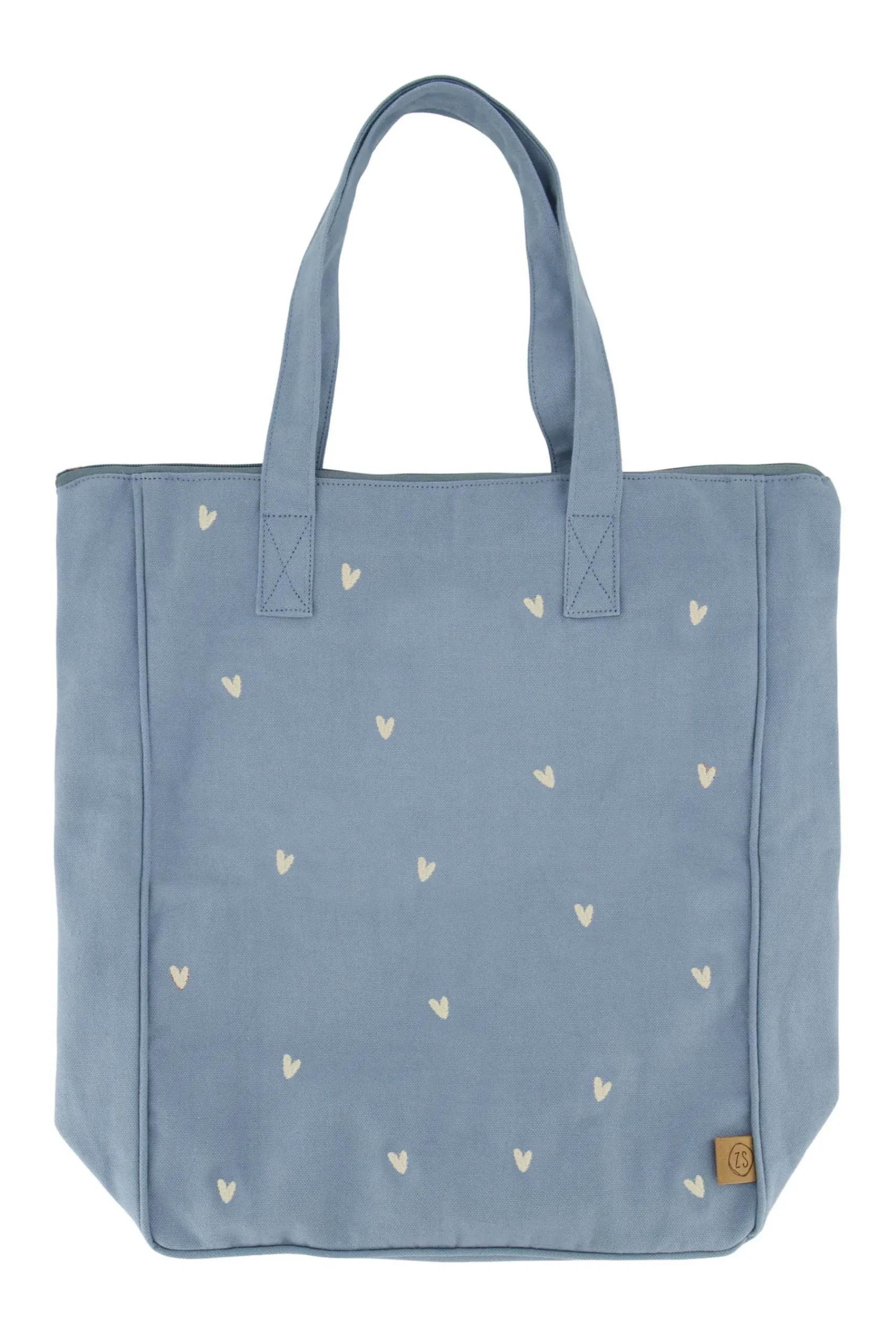 ZUSSS Schoudertassen & Handtassen*boodschappentas hartje grijsblauw