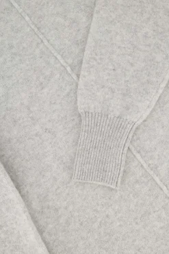 ZUSSS Jurkjes & Rokken*brei jurk met wijde mouwen lichtgrijs