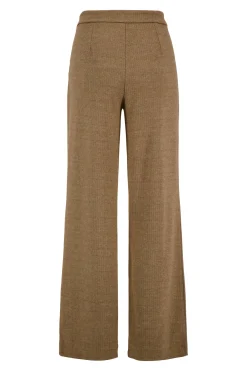 ZUSSS Broeken & Jeans*broek met visgraat structuur beige