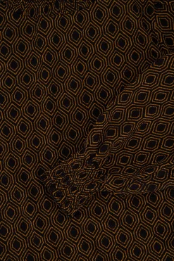 ZUSSS Tops*col met blockprint zwart/camel