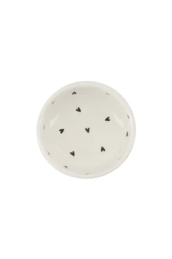 ZUSSS Servies*dipschaaltje hartjes wit/antracietgrijs