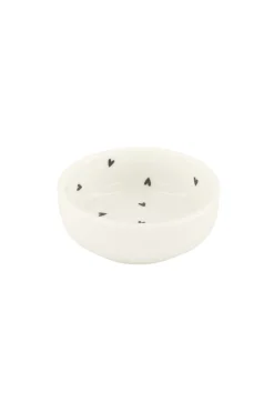 ZUSSS Servies*dipschaaltje hartjes wit/antracietgrijs