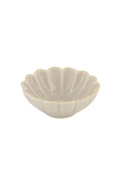 ZUSSS Servies*dipschaaltje schulprand beige/goud