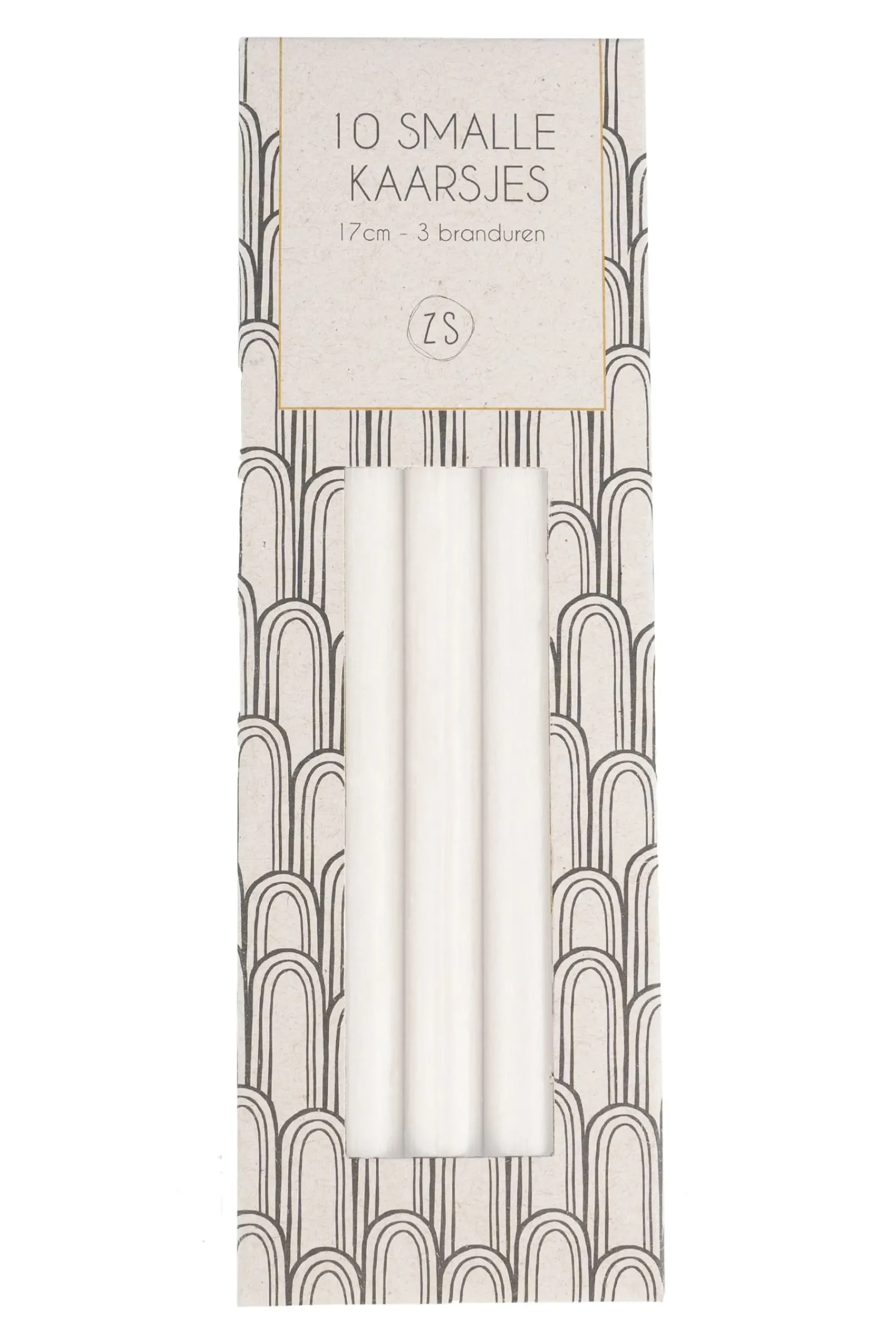 ZUSSS Kaarsen*doosje met 10 smalle kaarsjes krijt