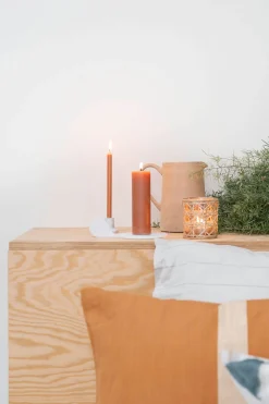 ZUSSS Kaarsen*doosje met 10 smalle kaarsjes 17cm zwart