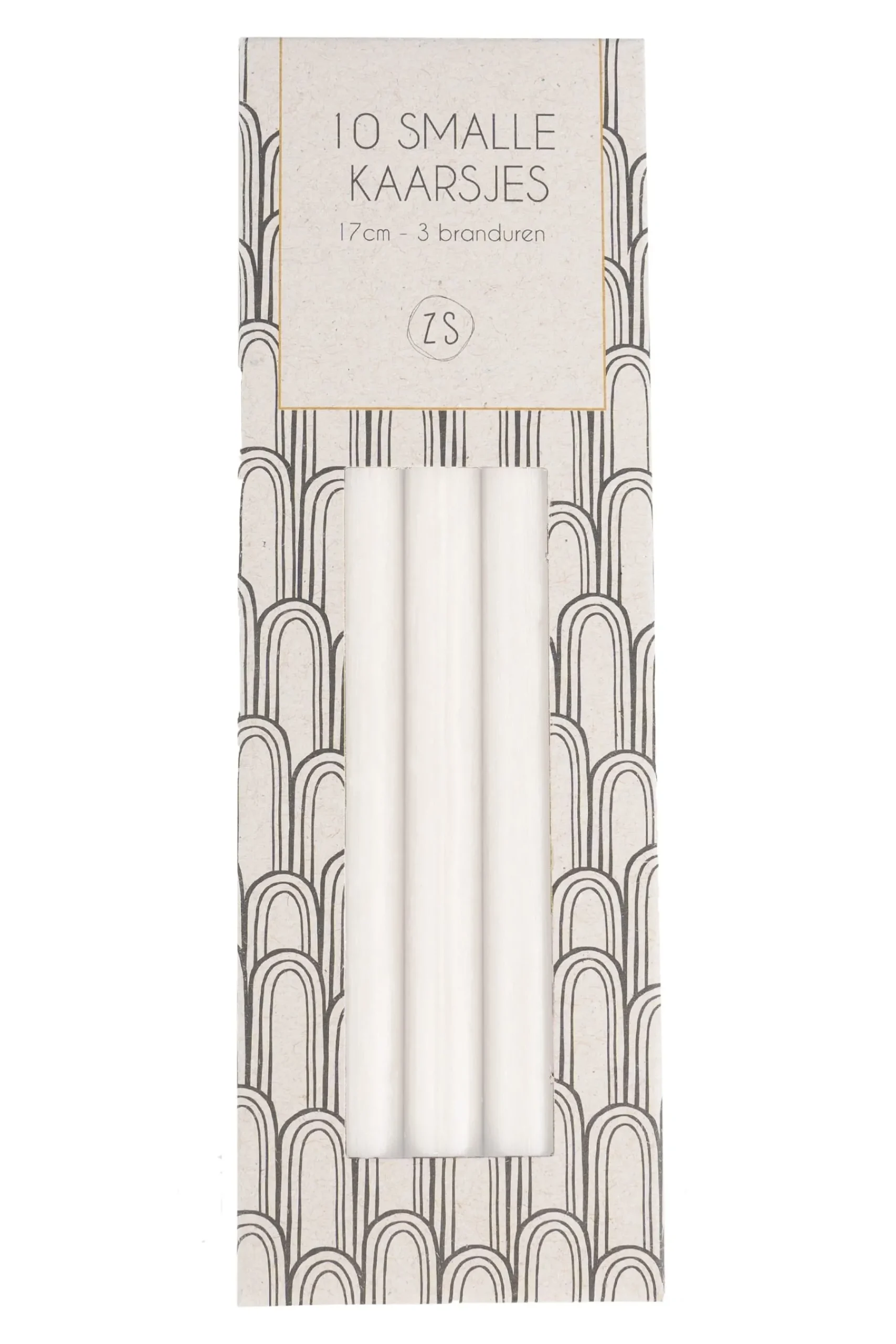 ZUSSS Kaarsen*doosje met 10 smalle kaarsjes krijt
