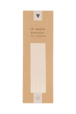 ZUSSS Kaarsen*doosje met 10 smalle kaarsjes 17cm poederroze