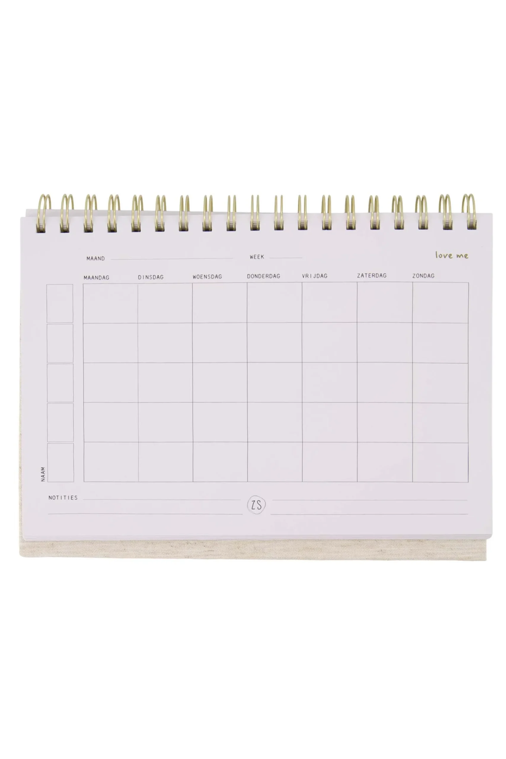 ZUSSS Planners*familieplanner pluk de dag wit/goud