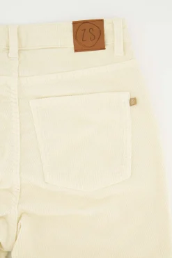 ZUSSS Broeken & Jeans*flared corduroy broek ecru