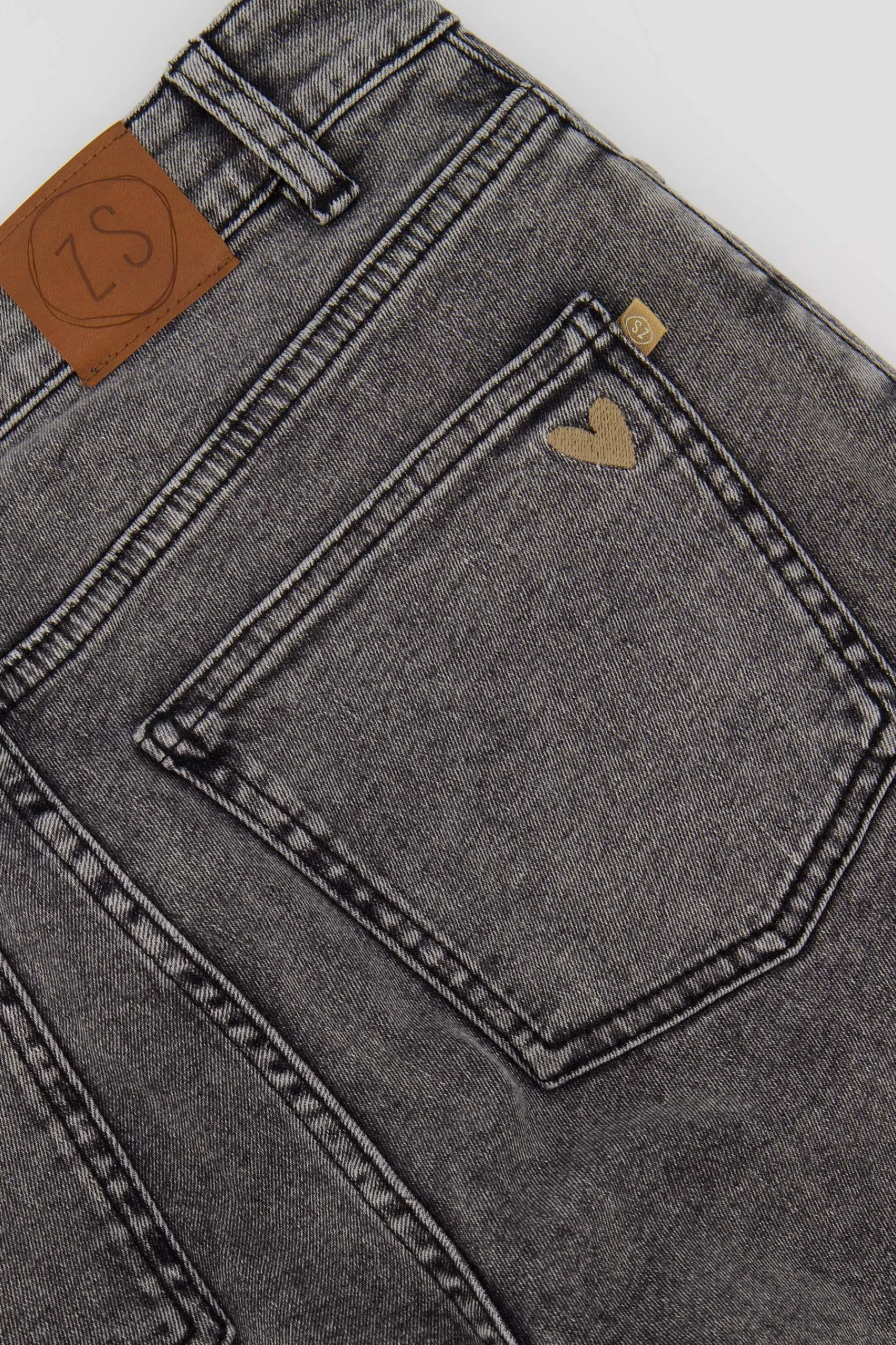 ZUSSS Broeken & Jeans*flared jeans grijs