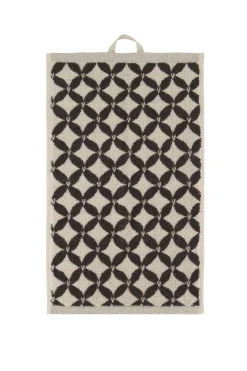 ZUSSS Bad*gastendoekje patroon hartje zand/antraciegrijs zand/antraciet