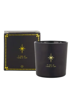 ZUSSS Geurkaarsen*geurkaars in doosje winterbloem liefde & licht ster zwart