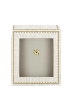 ZUSSS Geurkaarsen*geurkaars in doosje geniet momentje bloem zand/goud