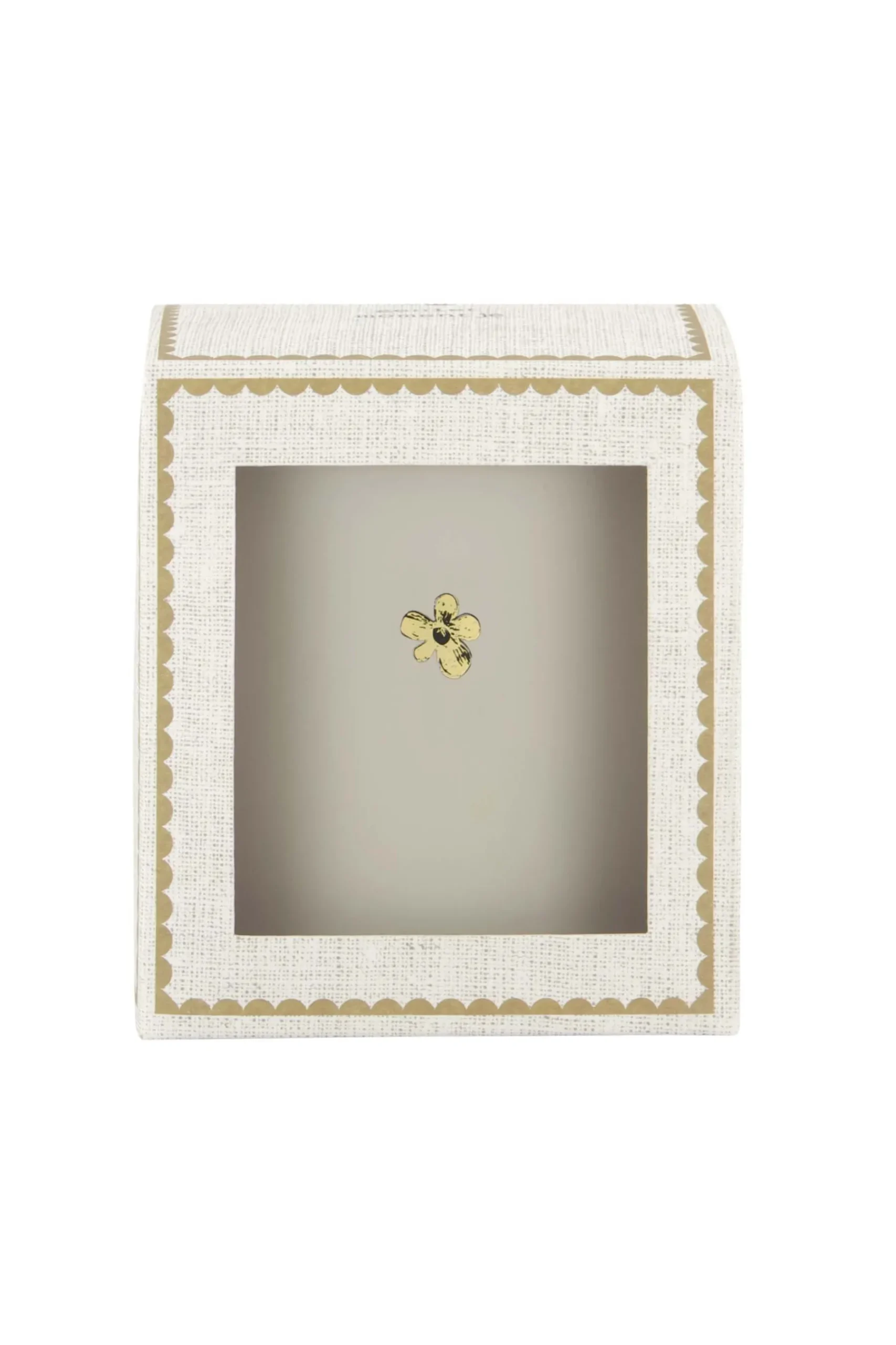 ZUSSS Geurkaarsen*geurkaars in doosje geniet momentje bloem zand/goud