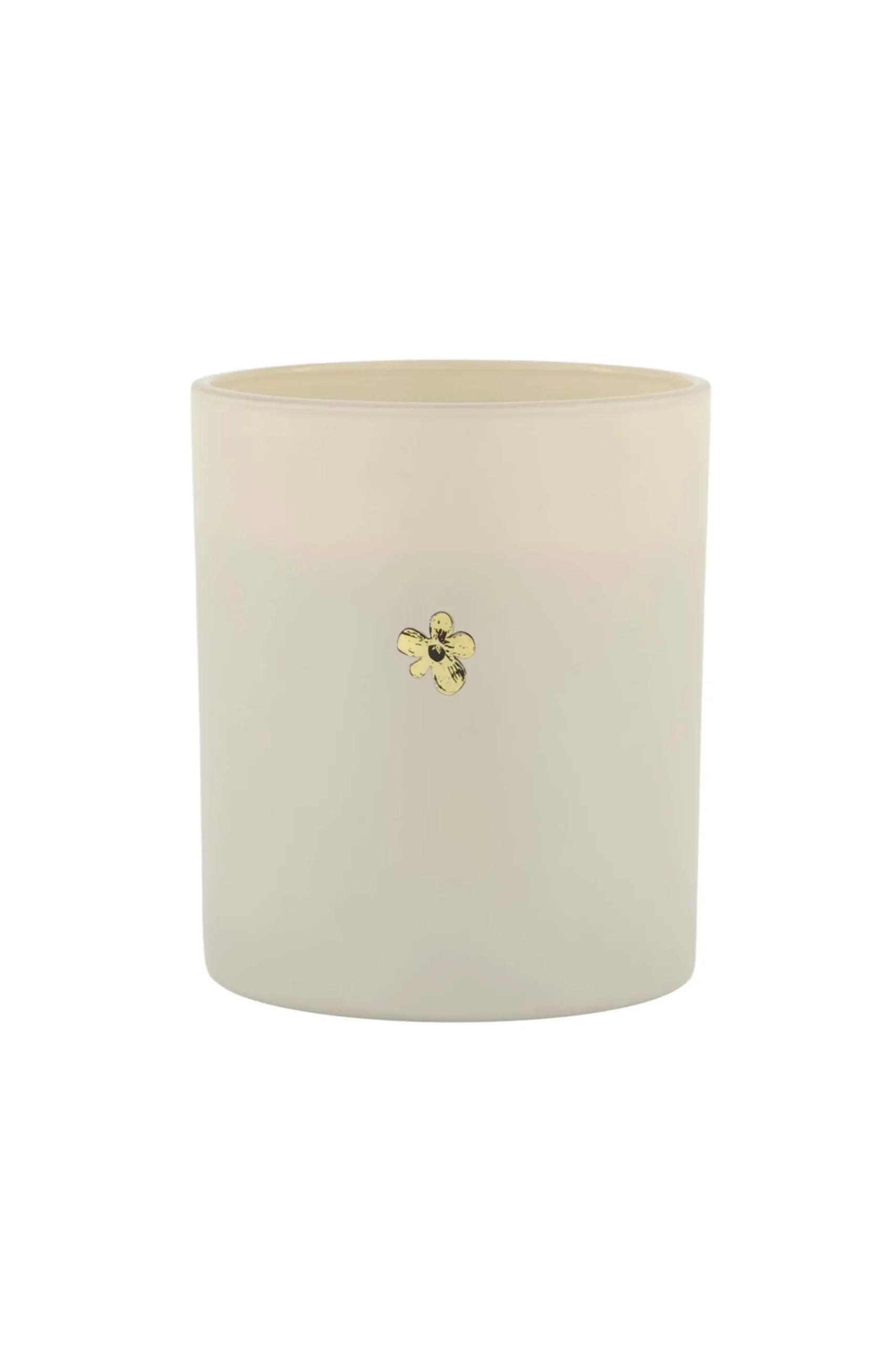 ZUSSS Geurkaarsen*geurkaars in doosje geniet momentje bloem zand/goud