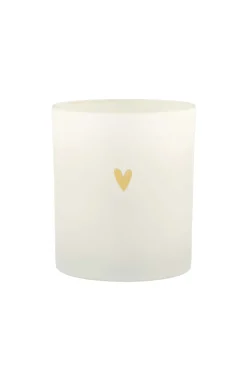 ZUSSS Geurkaarsen*geurkaars in doosje lievelings hartje wit/goud