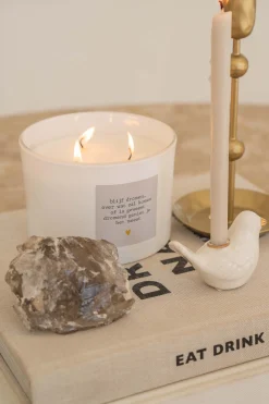 ZUSSS Geurkaarsen*geurkaars in glas gedicht blijf dromen L zand