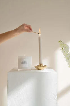 ZUSSS Geurkaarsen*geurkaars in glas gedicht lief leuk mens M wit wit/donkerblauw