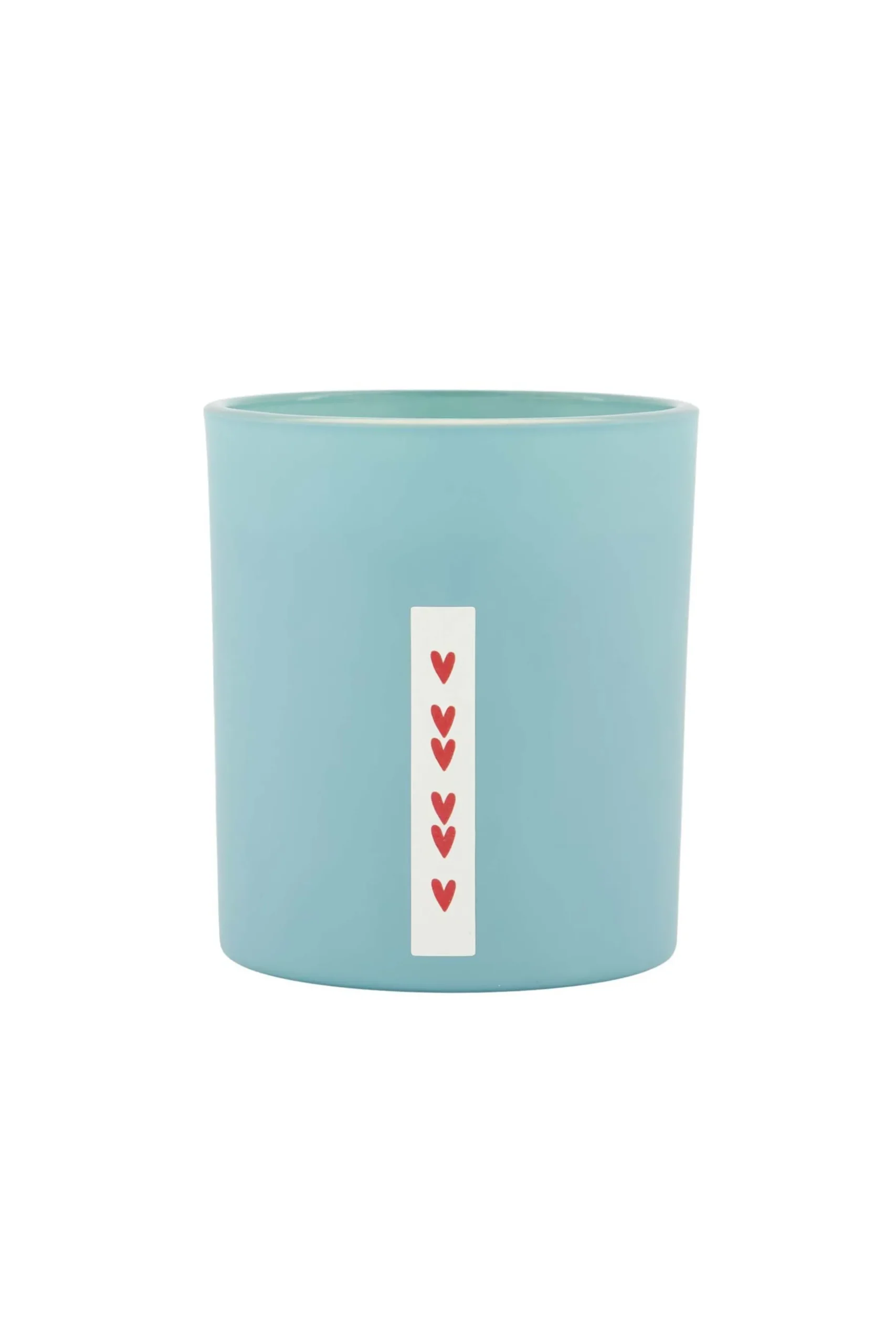 ZUSSS Geurkaarsen*geurkaars in glas hartje grijsblauw