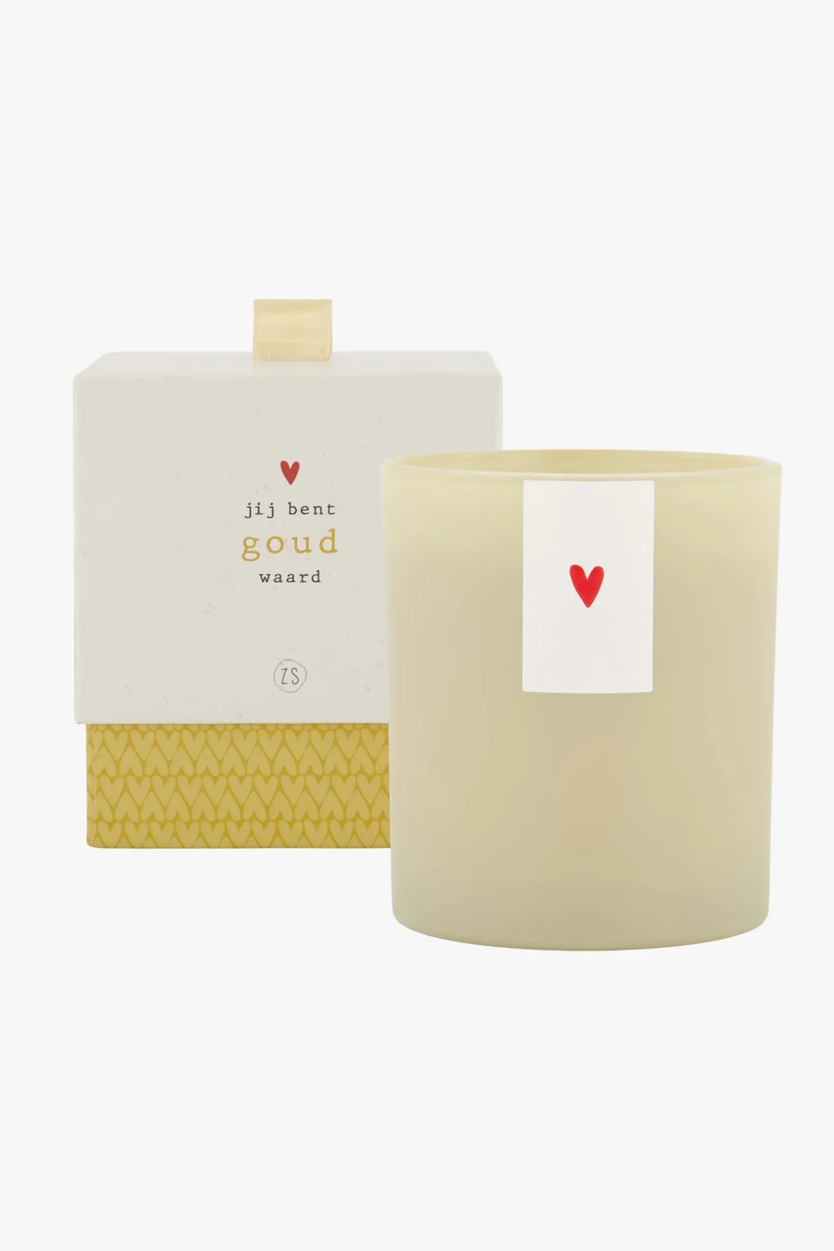 ZUSSS Geurkaarsen*geurkaars in glas jij bent goud waard zand