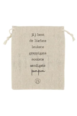 ZUSSS Geurkaarsen*geurkaars in katoenen zakje papa wit