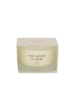 ZUSSS Geurkaarsen*geurkaars in wikkel voor altijd in mijn hart linnen peper&zout