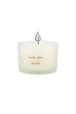 ZUSSS Geurkaarsen*geurkaars in wikkel love you more wit/rood