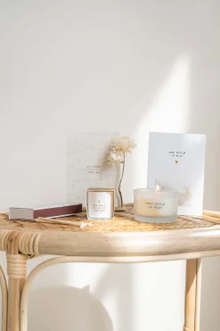 ZUSSS Geurkaarsen*geurkaarsje in wikkel klein lichtpuntje oker