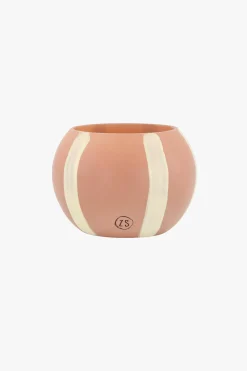 ZUSSS Geurkaarsen*glazen geurkaars met strepen zand poederroze zand/poederroze