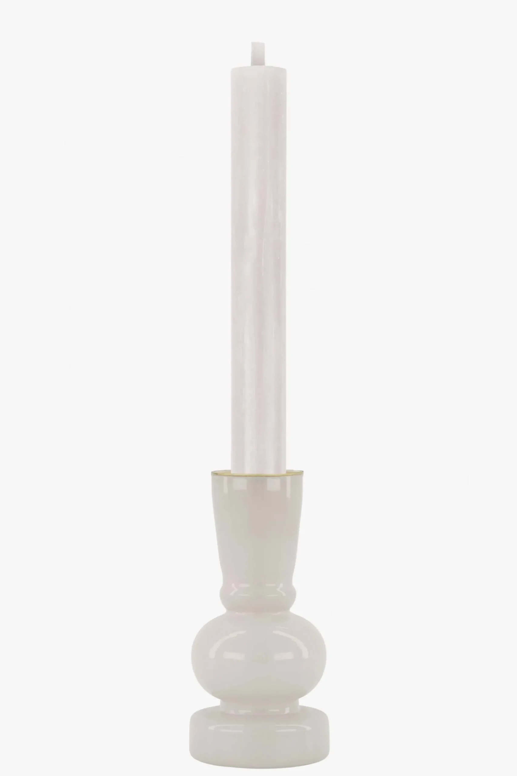 ZUSSS Kaarsen|Kaarsenhouders*glazen kandelaar M wit