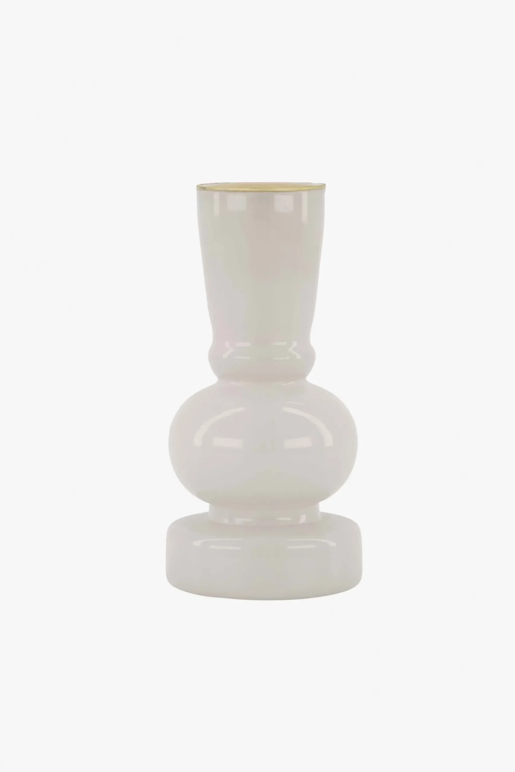 ZUSSS Kaarsen|Kaarsenhouders*glazen kandelaar M wit