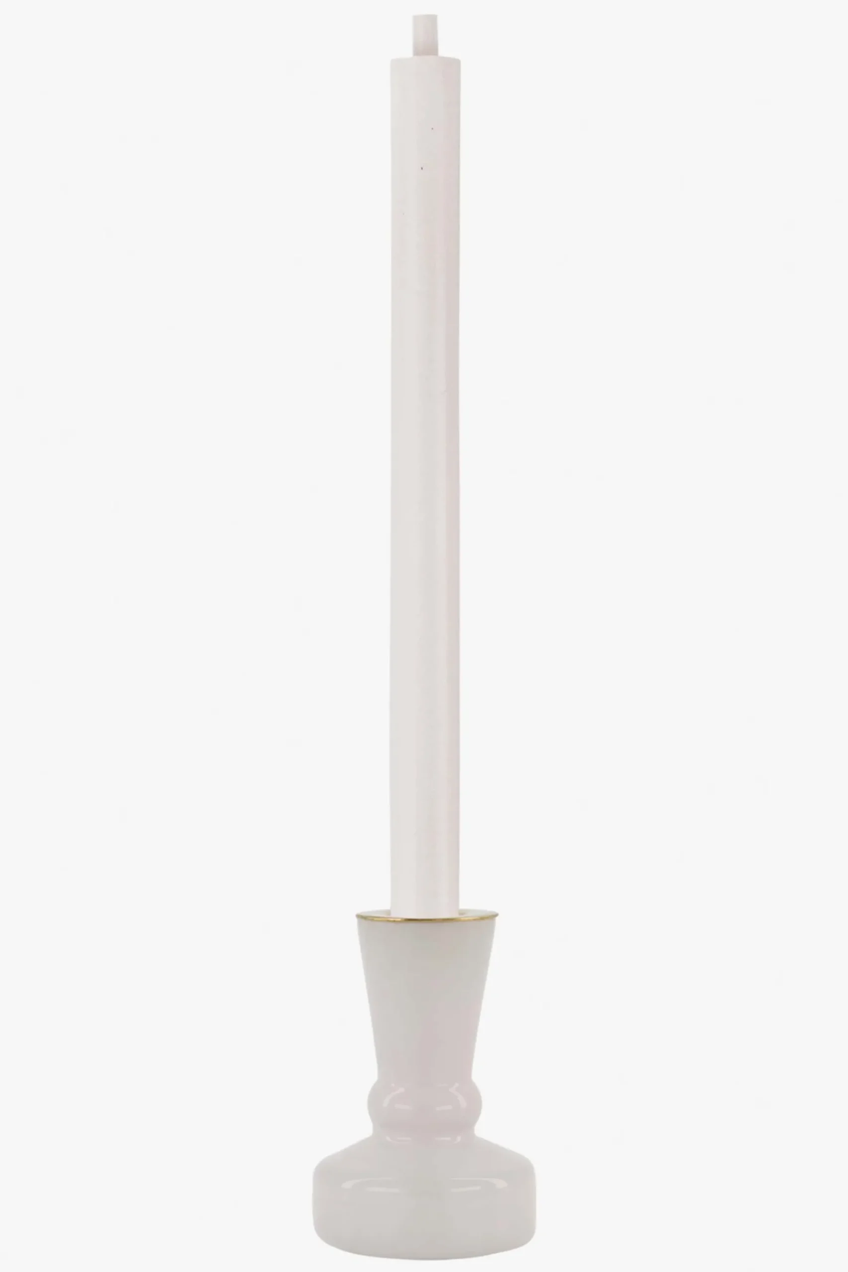 ZUSSS Kaarsen|Kaarsenhouders*glazen kandelaartje S wit