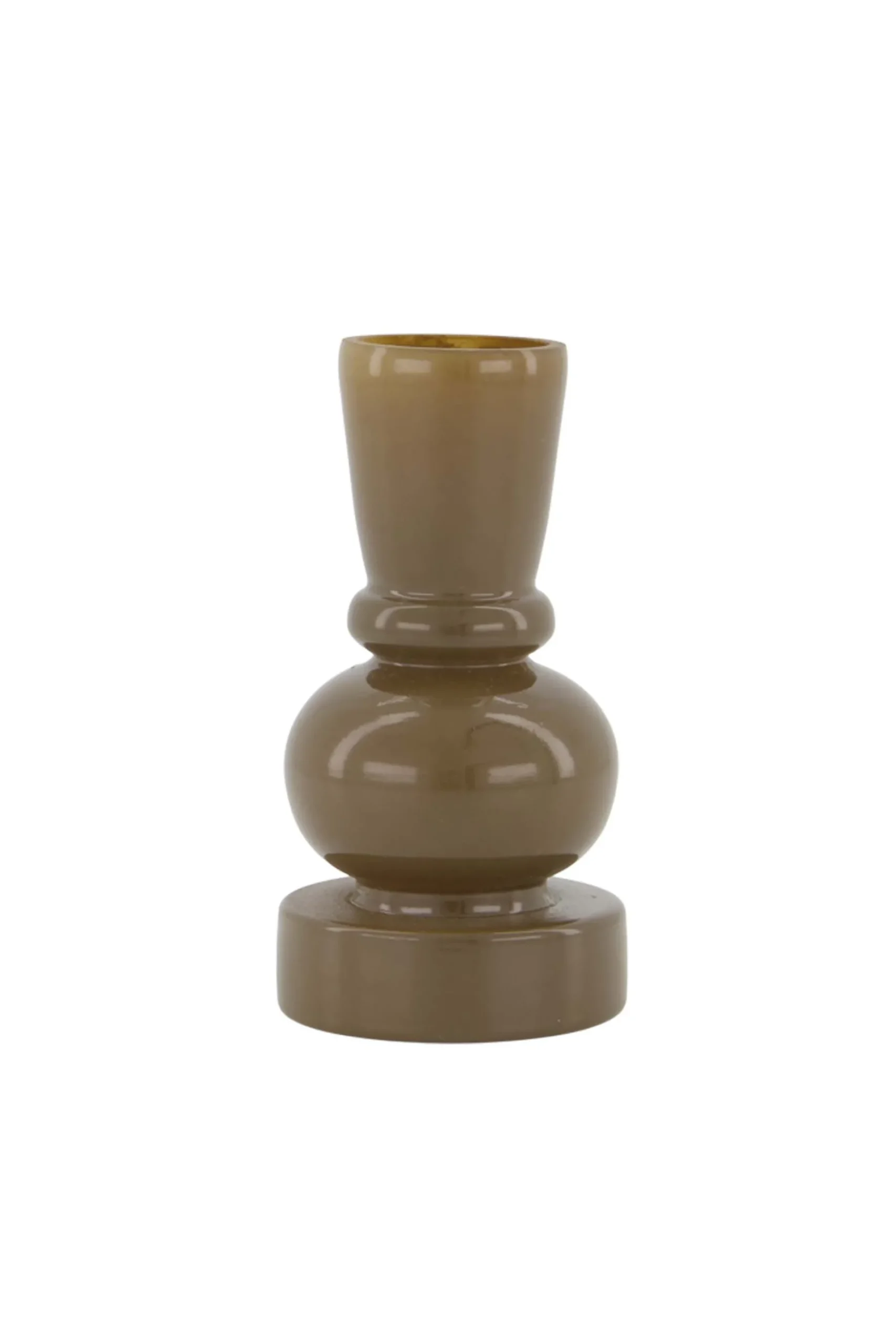 ZUSSS Vazen & Potten*glazen vaasje warm grijs warmgrijs