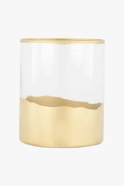 ZUSSS Kaarsen|Kaarsenhouders*glazen waxinelichthouder M goud