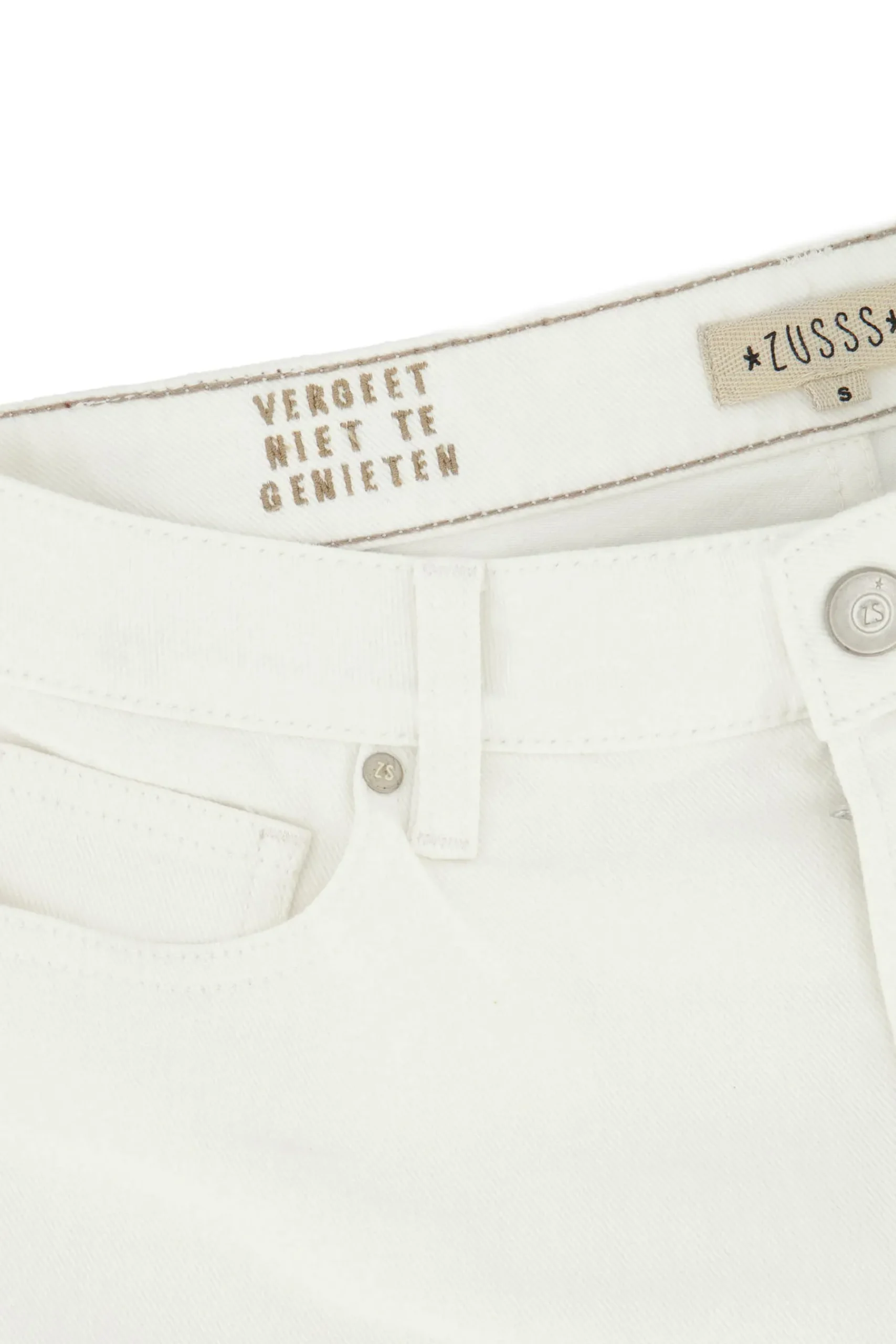 ZUSSS Broeken & Jeans*high waist jeans off white ecru