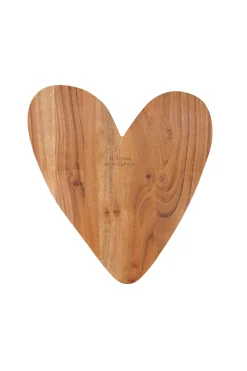 ZUSSS Keukenaccessoires*houten borrelplank hartje donkerbruin