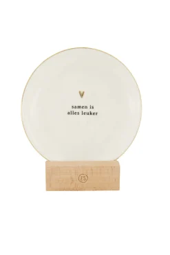 ZUSSS Overige Woonaccessoires*houten houder wandbordje naturel