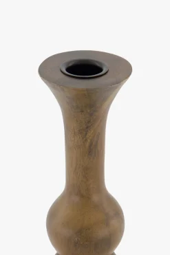 ZUSSS Kaarsen|Kaarsenhouders*houten kandelaar L donkerbruin