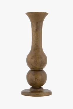 ZUSSS Kaarsen|Kaarsenhouders*houten kandelaar L donkerbruin