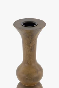 ZUSSS Kaarsen|Kaarsenhouders*houten kandelaar M donkerbruin